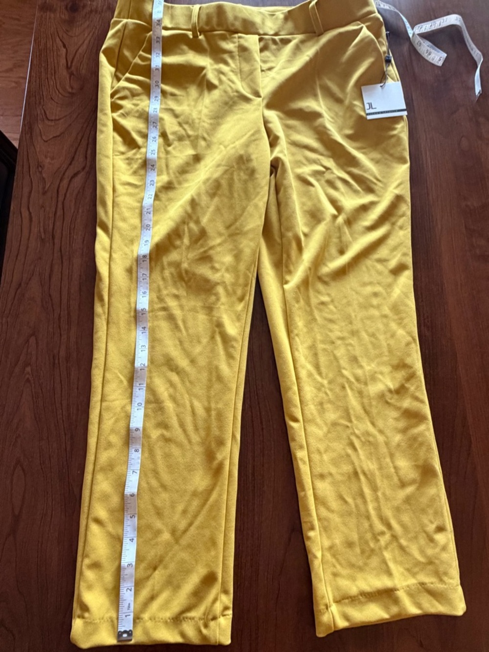 Jules & Leopold Golden Yellow Ankle Pants NWT L - Picture 3 of 8